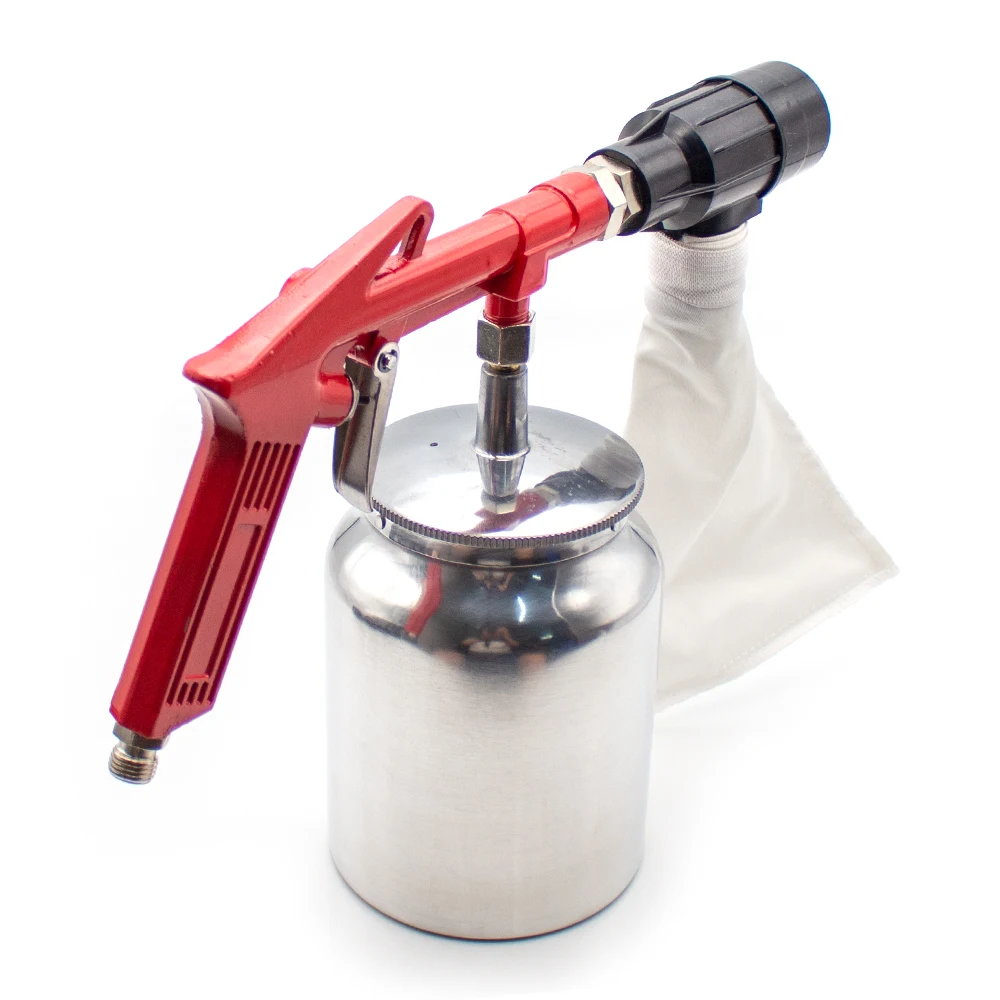 Handheld Pneumatic Sandblaster 450ML Mini Aerodynamic Spray Gun with Nozzles Anti-Rust Sand Blasting Power Tools Kit PS-11R