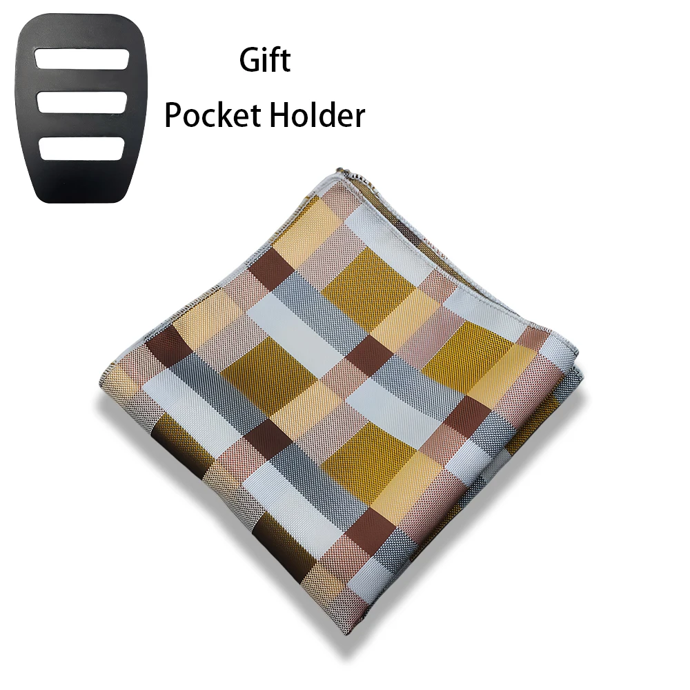 خمر شبكة مخطط الجاكار المنسوجة الرجال التصميم البريطاني جيب مربع منديل الصدر منشفة دعوى الملحقات