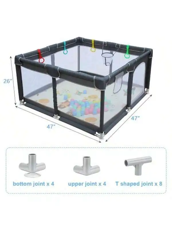 

2025 71"×59" Baby Playpen - Removable Fabric Enclosure for Kids, Toddlers & Pets