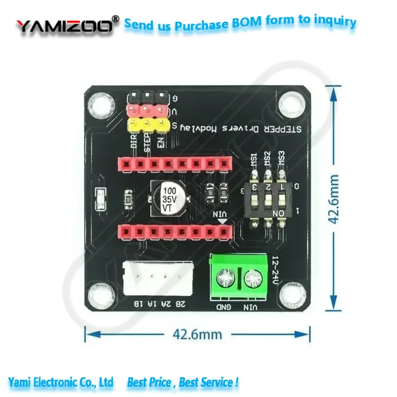 10 Stück 42 Schrittmotor-Treiber-Erweiterungsplatine DRV8825 A4988 3D-Drucker-Steuerungsmodul für Arduino für UN R3 Ramps1.4 DIY – Detail 4