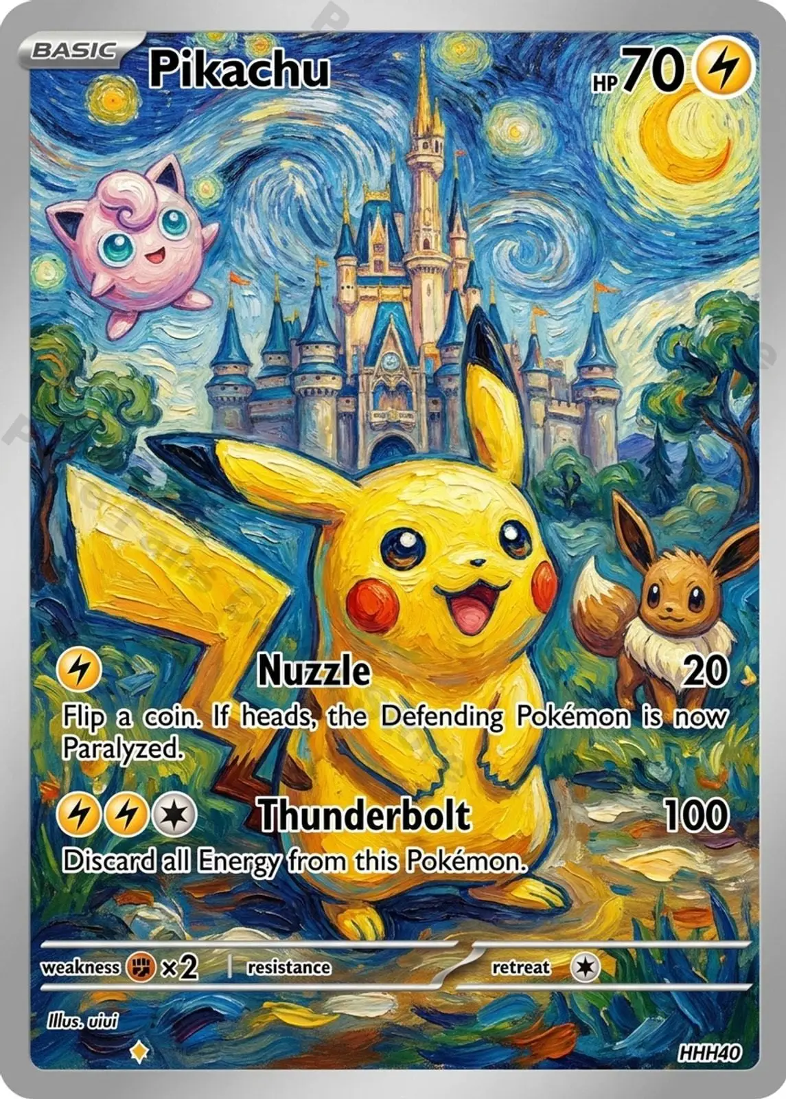 PTCG Cards PTCG Impressionist Oil Painting Style Mew Sylveon Jirachi Gardevoir Collection Cards Rare Cards Set PTCG Gift