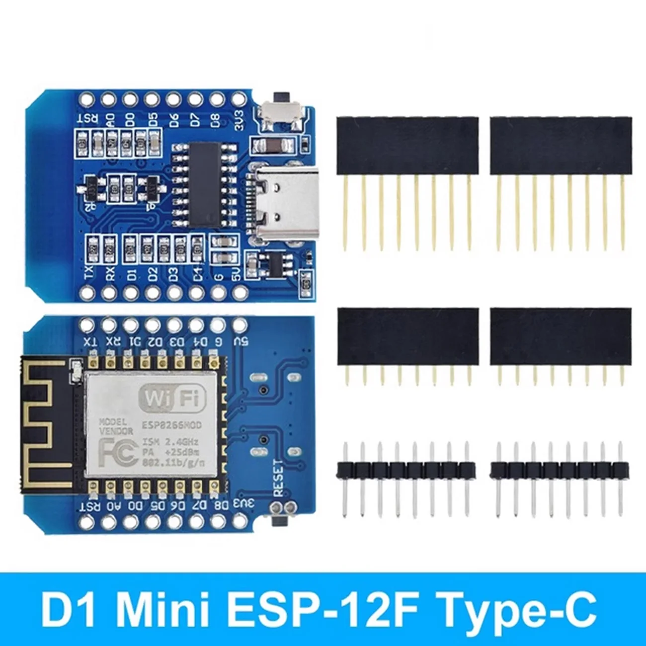 ESP-12F ESP8266 D1 Mini Nodemcu Lua USB WeMos Micro Type-c / Micro WLAN WIFI Expansion Development Board Support OTA Pin