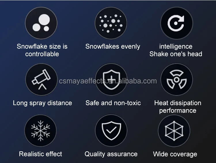 MAYAFX 2000W Snow Machine Shaking Head Stage Snow Machine Large Christmas Floating Snow Spray Machine Christmas Tree