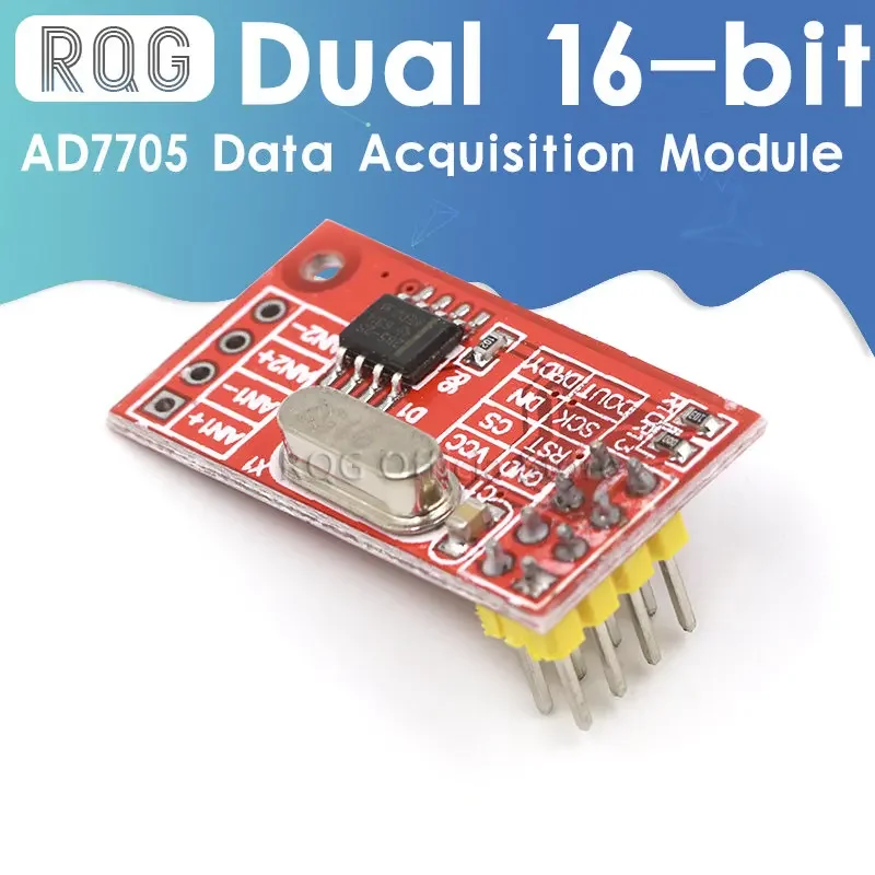 AD7705 Dual 16 bit ADC data acquisition module programmable input gain SPI interface