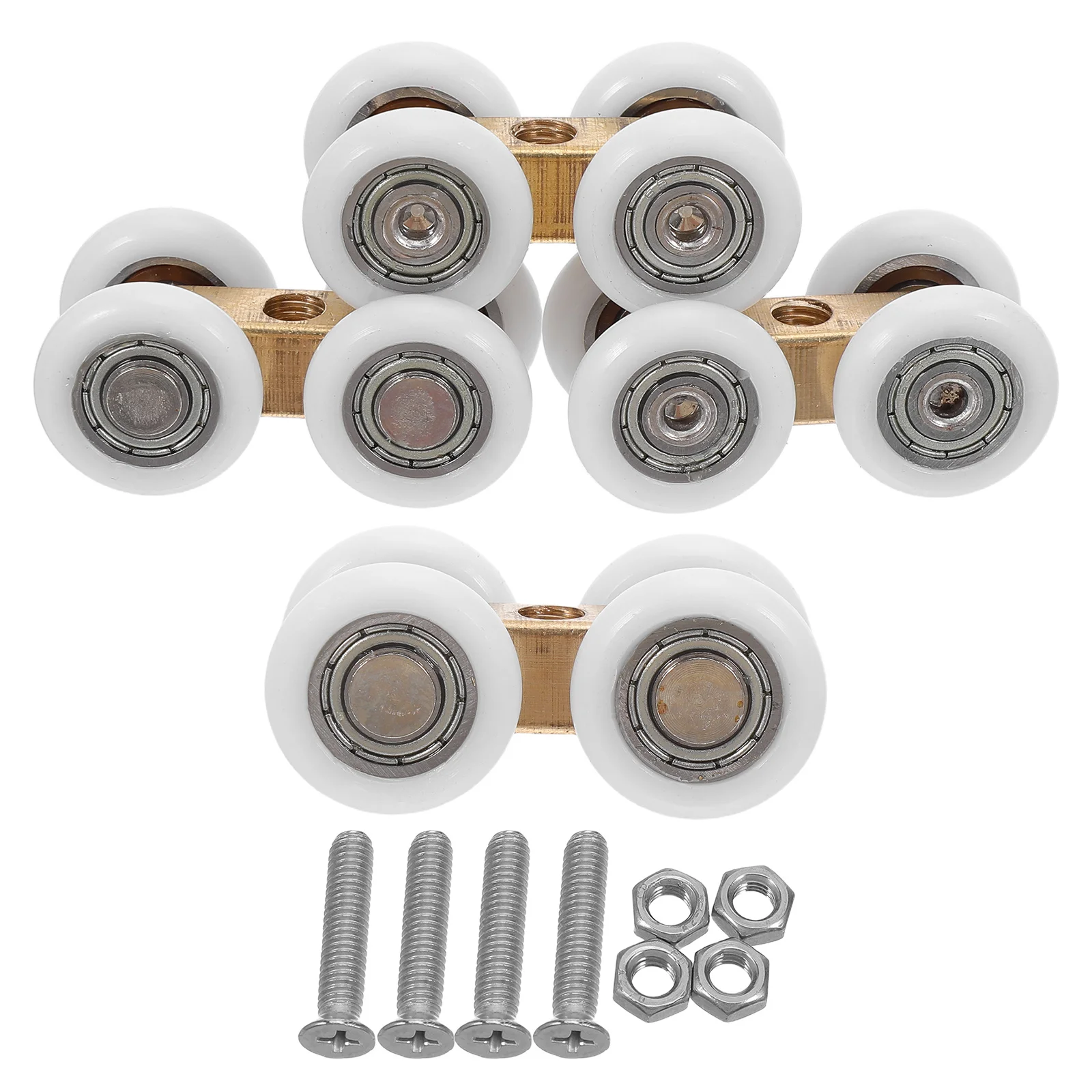 

4pcs Shower Room Roller Glass Sliding Door Wheels Replacement Bottom Track Pulley For Bathroom Doors Durable Water-Resistant
