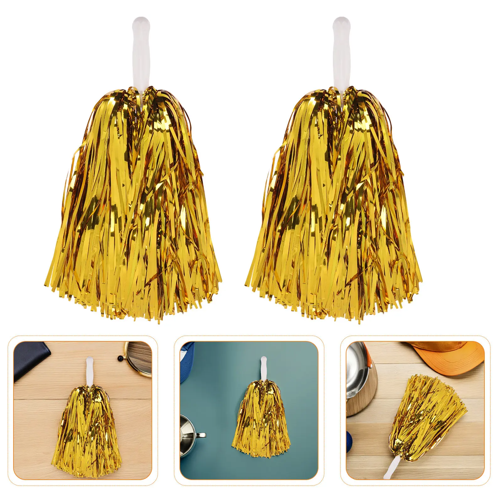 24pcs-cheerleading-pom-poms-metallic-dazzling-colors-lightweight-sturdy-handle-portable-comfortable-spirit-poms-for-sports