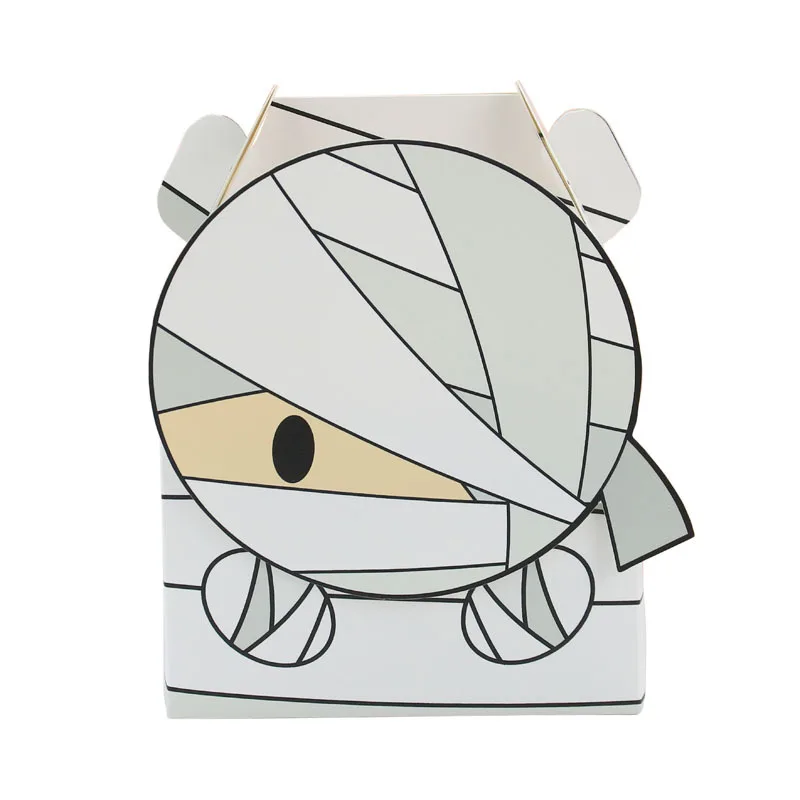 12/24pcs Halloween Papier Süßigkeiten Geschenk box Horror Geist Hexe Mumie Keks bevorzugen Geschenk verpackung Box Trick Halloween Party liefert – Detail 8