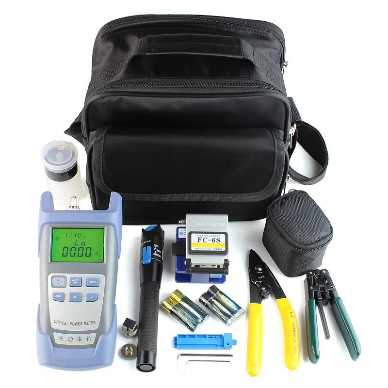 

FTTH Fiber Optic Tool Kit, FC-6S, FC-6S, Fiber Cleaver, Optische Power Meter, 5MW, Visuelle Feenner Locator, Free Shipping