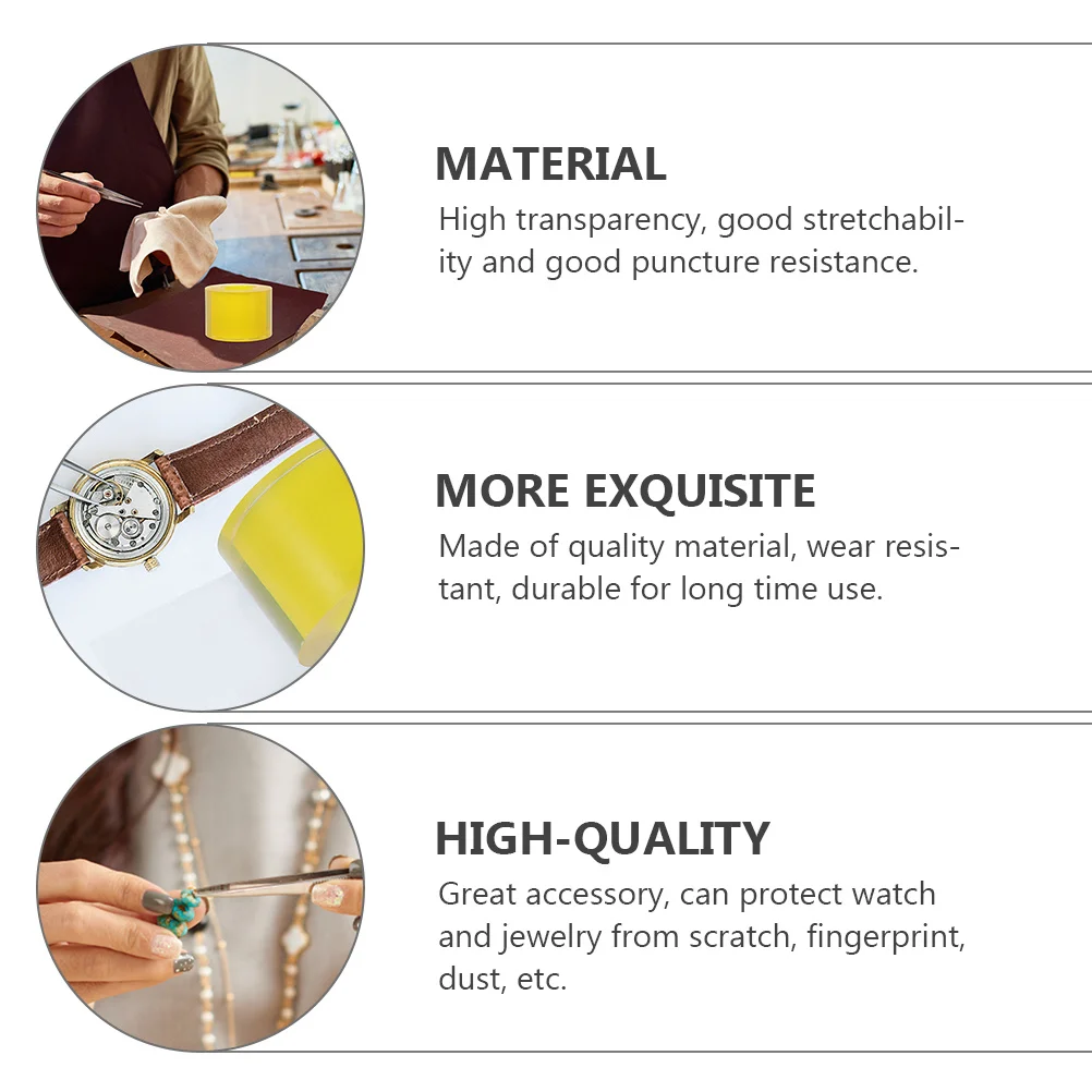 

2 Rolls Clear Watch Jewelry Protective Film Tape Electrostatic Anti-Static Scratch Fingerprint Dust Proof Repair Tool