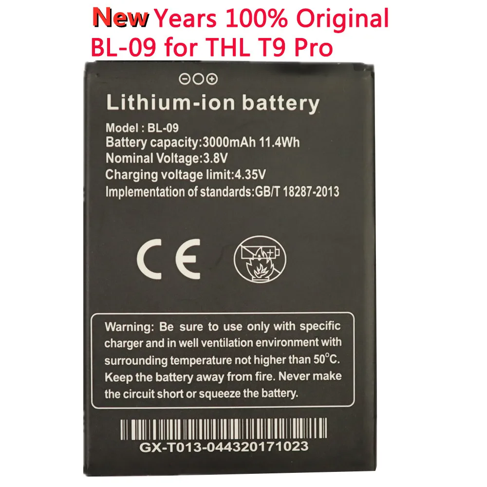 New THL 100% Original Battery BL-09 for THL T9 Pro T9Pro 3000mAh BL 09 BL09 Replacement Mobile Phones Battery Batterie Bateria