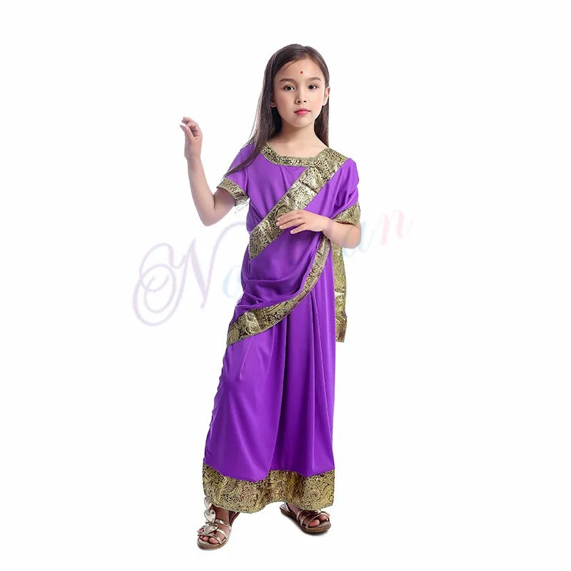 Indian Saree Party India Sari Dress Bollywood Girls Traditional Indian Clothes For Kids Children