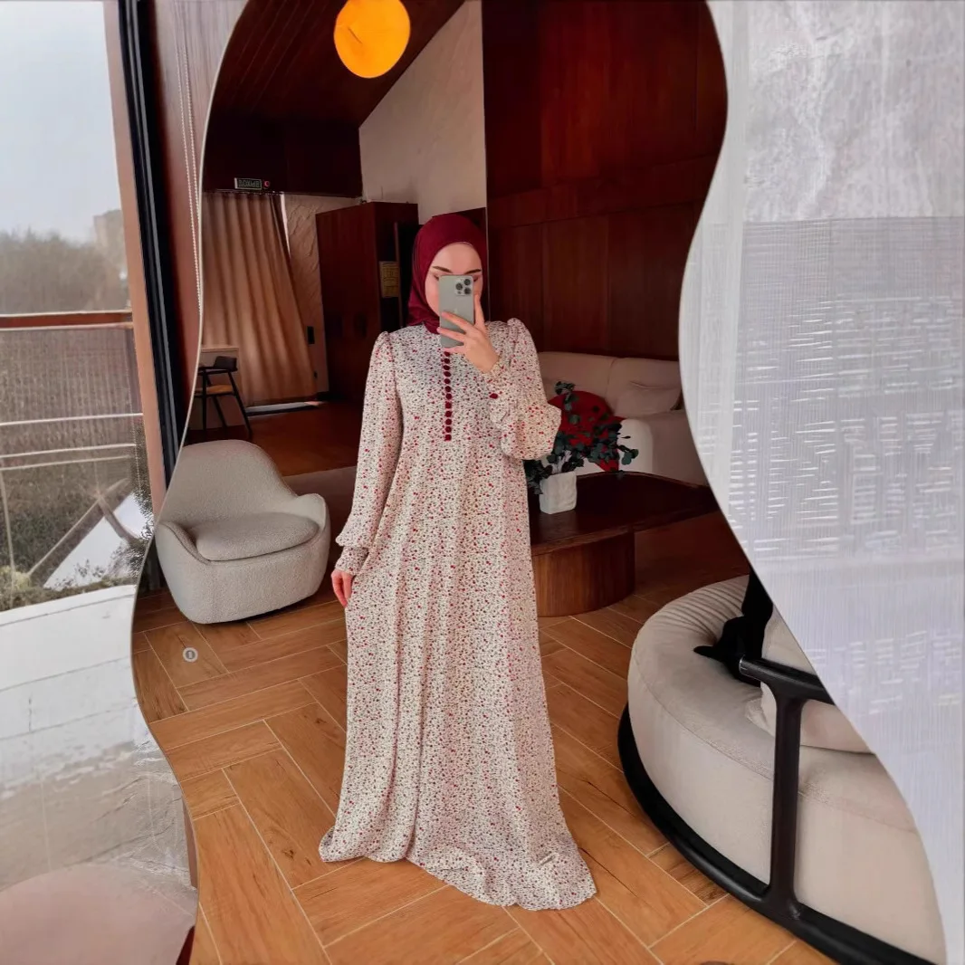 Spring Summer Women Maxi Dresses Casual Full Sleeve Floral Printed O-neck Woman Bohe Beach Party Long Dress Mujer Vestidos