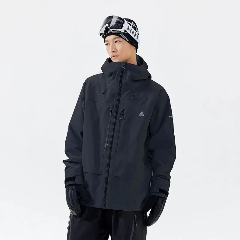 

NANDN 3L куртка для сноуборда для мужчин и женщин, пуловер для пар, топ, однобортный профессиональный лыжный костюм, ветрозащитный, износостойкий, теплый