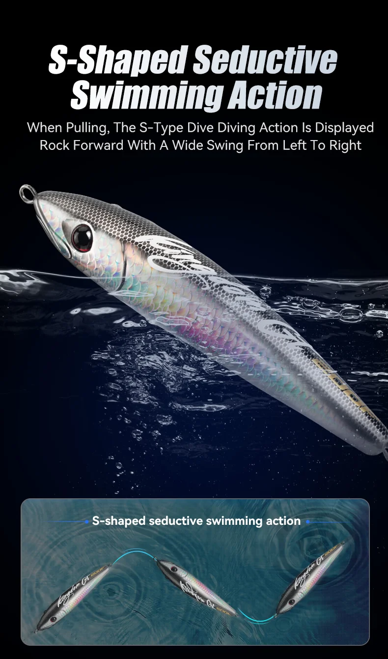 YOOFISH GT Schwimmende Bleistiftköder 180 mm 200 mm 78 g 115 g Topwater-Angelköder Künstliche harte Köder GT Salzwasser-Meeresangelköder – Detail 4