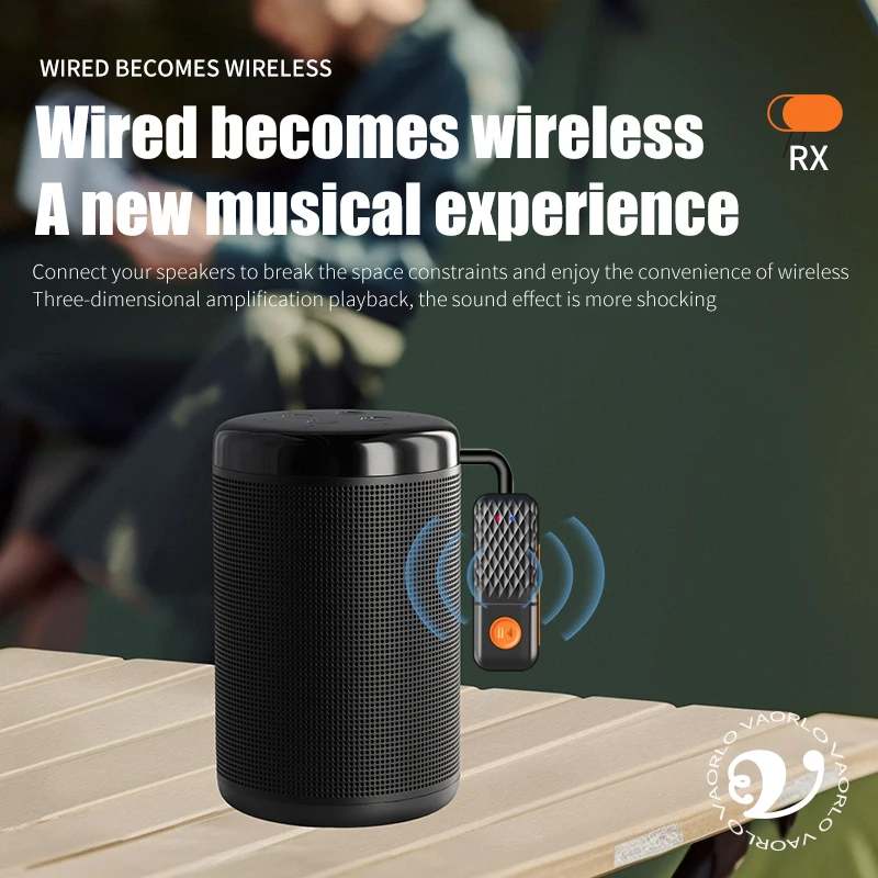 업그레이드된 블루투스 5.4 AUX 송수신기 3.5MM 마이크 내장 HiFi 스테레오 음악 무선 오디오 어댑터 (TV, PC, 비행기, 자동차용)