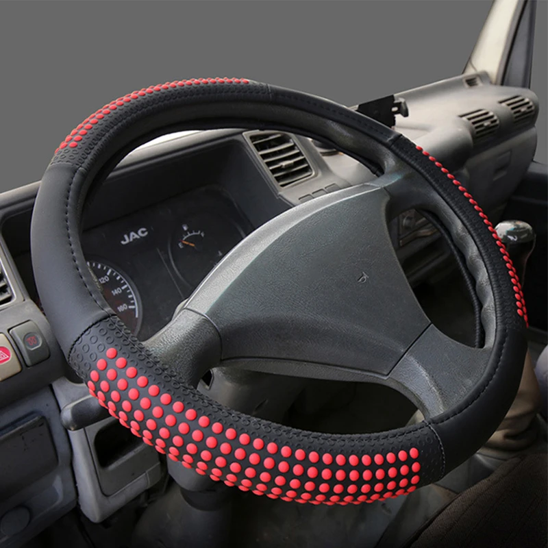 Car Truck Auto Van Lorry Bus Steering Wheel Cover Wrap For 40 42 45 47 50CM 3 D Non-slip Braid On Steering-Wheel Black Red Blue