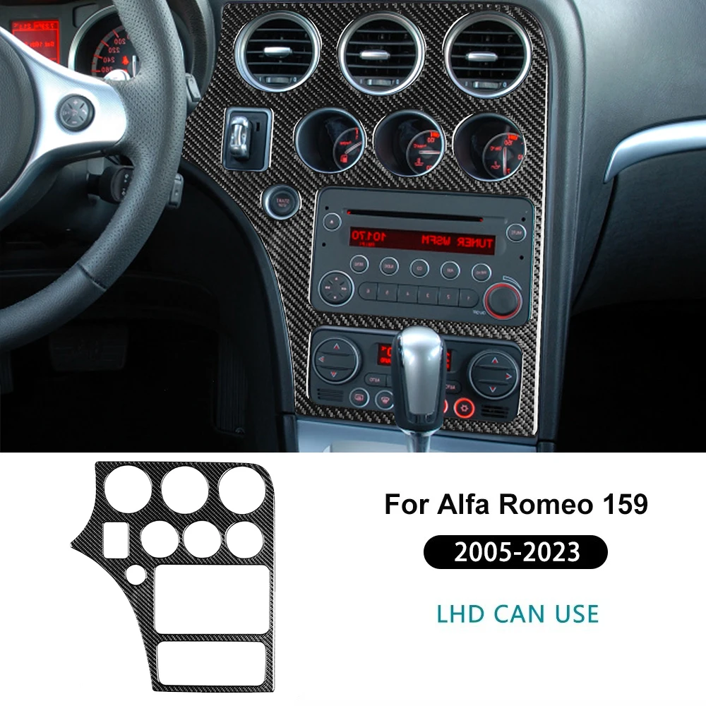 

Real Soft Carbon Fiber Sticker Car Center Console Panel Frame Trim For Alfa Romeo 159 2005-2018 2019 2020 2021 2022 2023 LHD RHD