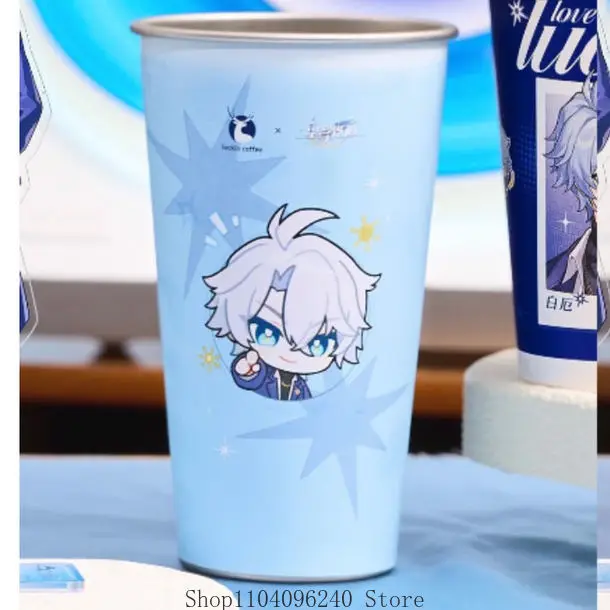 هونكاي: ستار السكك الحديدية الخروع Phainon أنيمي أكواب القهوة تغيير لون فنجان شاي أكواب الحليب الاكريليك حامل اللون ورقة المفاتيح شارة