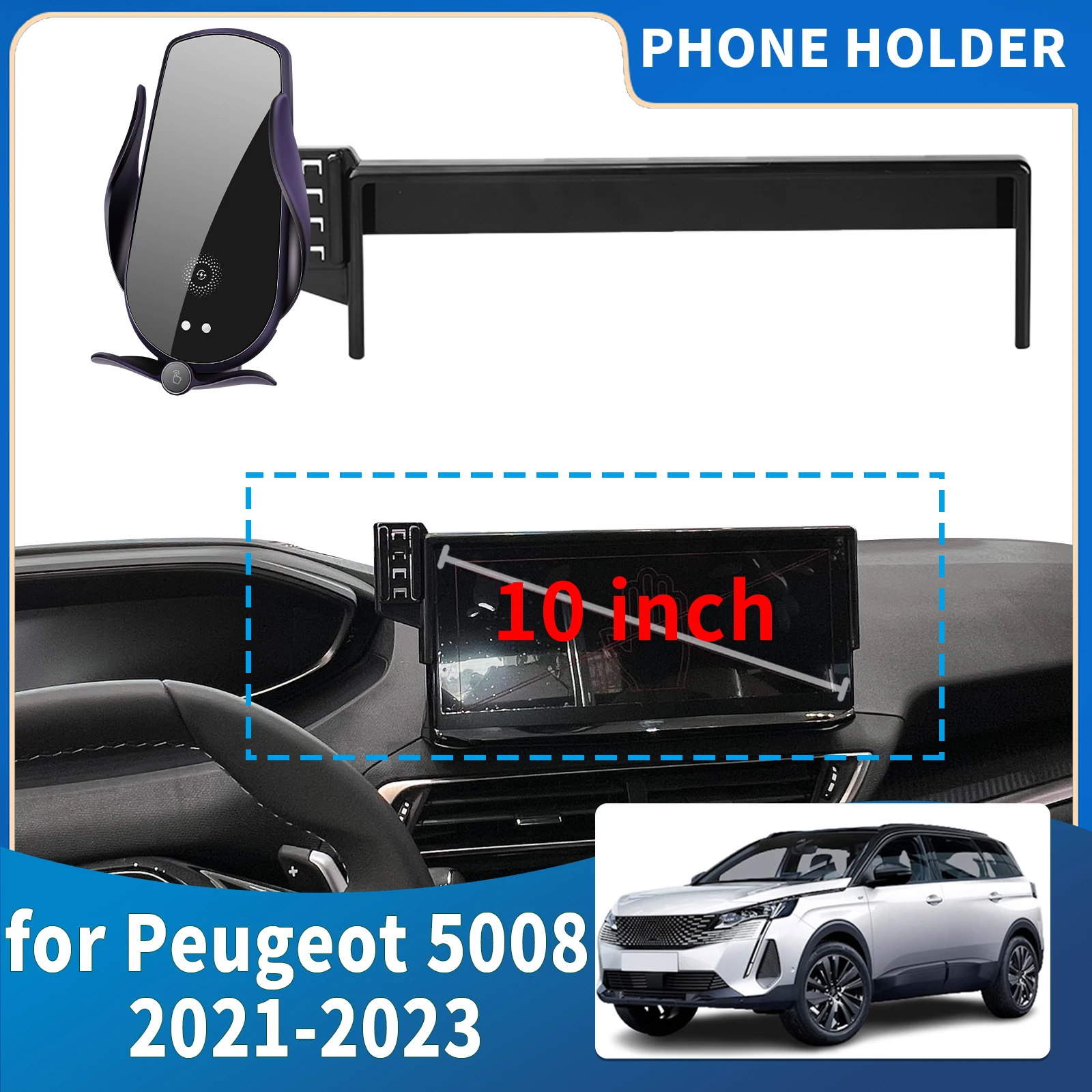 

fit for Peugeot 5008 2021 2022 2023 Integrated Screen Mount Phone Holder Mount Car accessoires