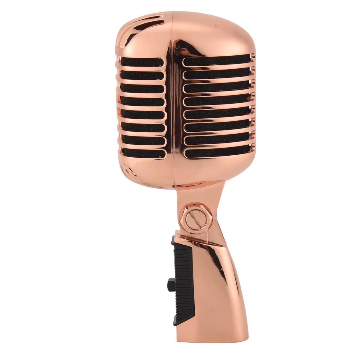 Professional Wired Vintage Classic Microphone Dynamic Vocal Mic Microphone for Live Performance Karaoke(Rose Gold)