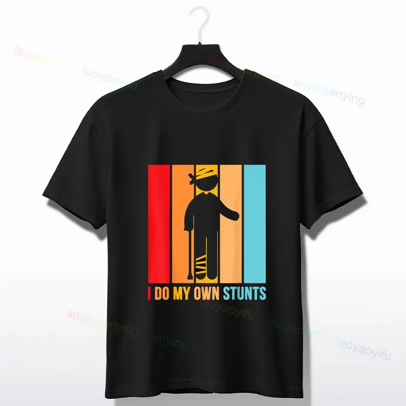 Je fais mes propres cascades puits blessure drôle main poignet T-Shirt à la mode à manches courtes col rond pur coton Humor Style T-Shirt Streetwear