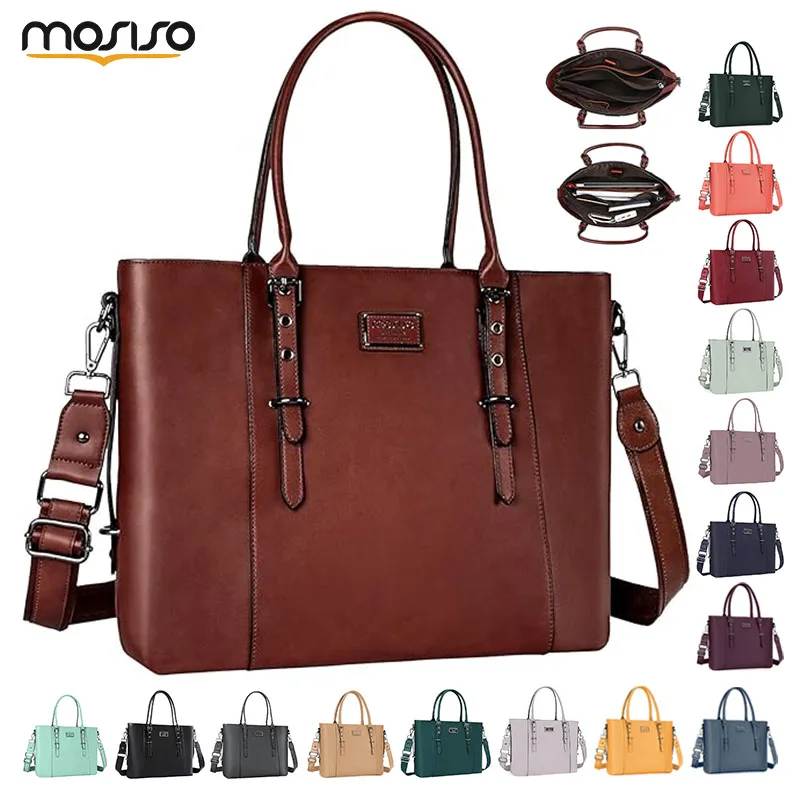 

PU Leather Laptop Tote Bag for MacBook Air Pro 15 15.6 16 17 17.3 inch M4 M3 M2 M1 A2941 A2780 Mac HP Acer Surface Book Women