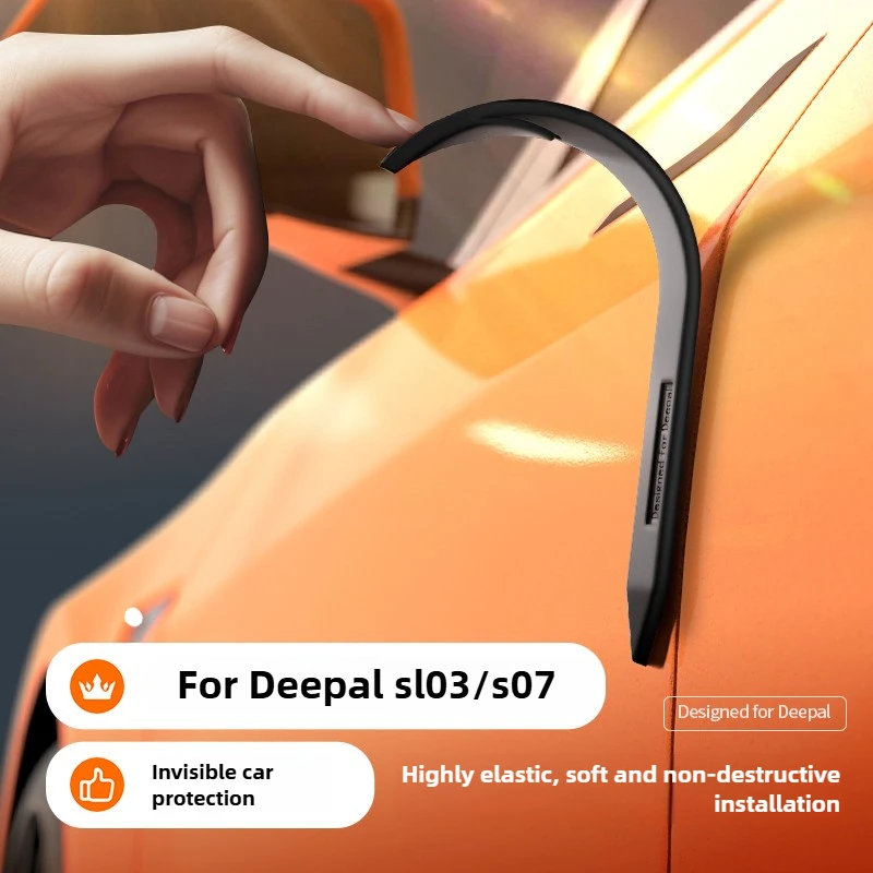 

Для Changan Deepal Sl03/S07/S7 4 шт. полоски для предотвращения столкновений на двери автомобиля, силиконовая защитная наклейка, аксессуары для модификации автомобиля