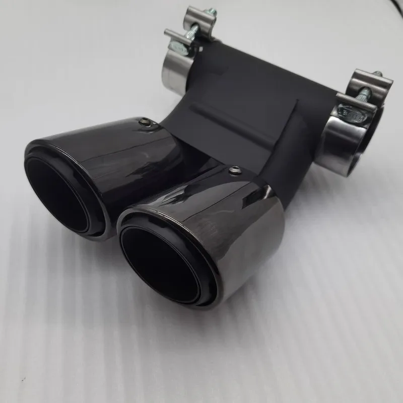 

304 Stainless Steel Pipe For 718 Cayman Boxster 981 Dual Exhaust Pipe Three Layer Muffler Tail Tips