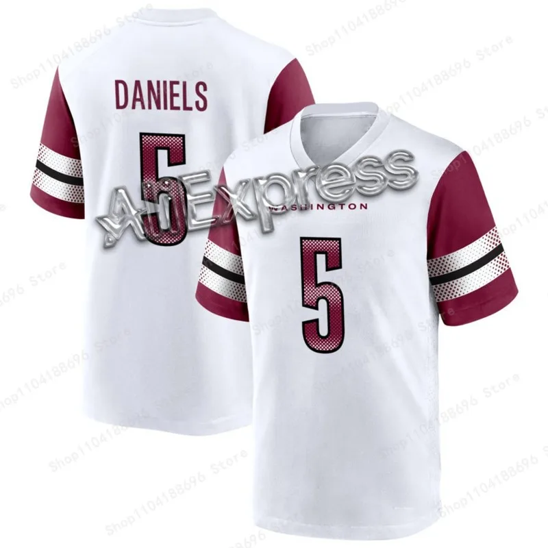 New Fashion 2024 Newest Summer Jayden Daniels Commanders Player Game Rugby Jersey #5 Training Jersey Rugby Uniform for Adult&Kid