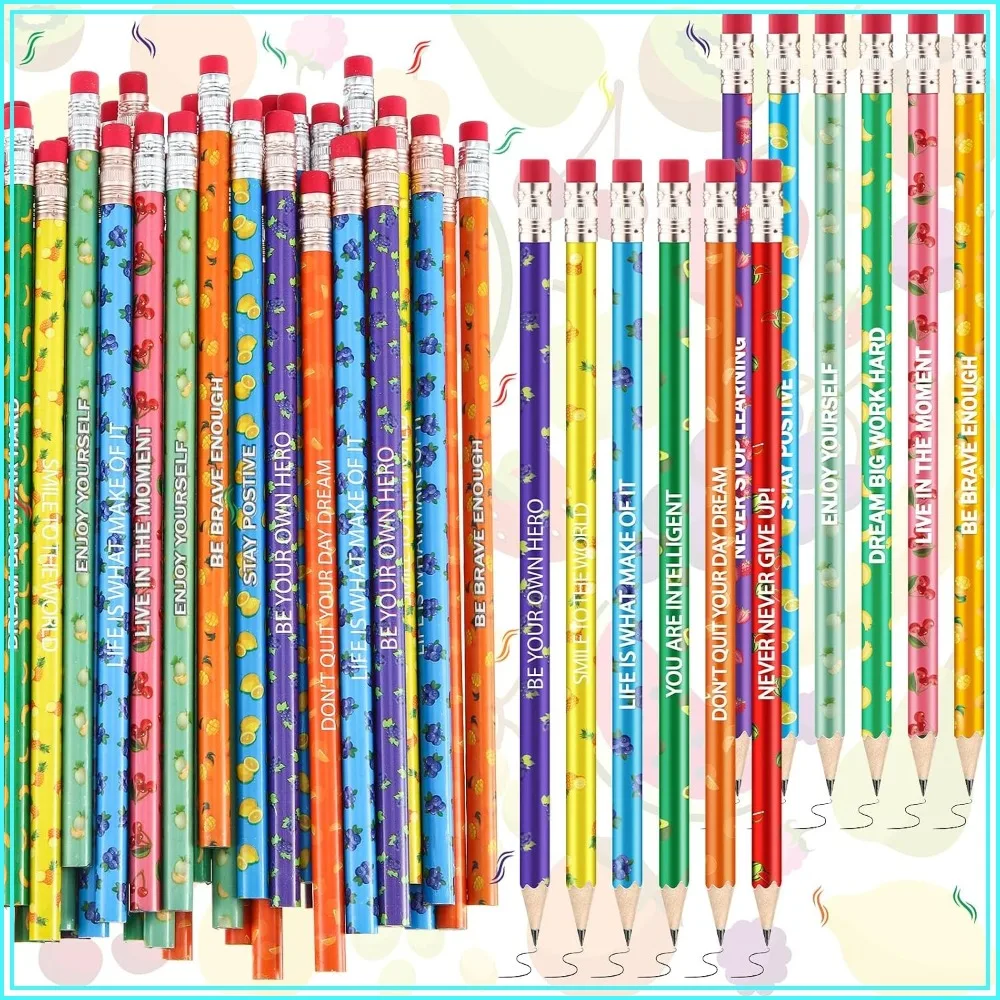 

360 Pcs Scented Pencils Bulk Inspirational Motivational Cute Fun Fruit Wood Graphite Pencils with Erasers for School Classroom Office Students Girls Boys Gifts Supplies