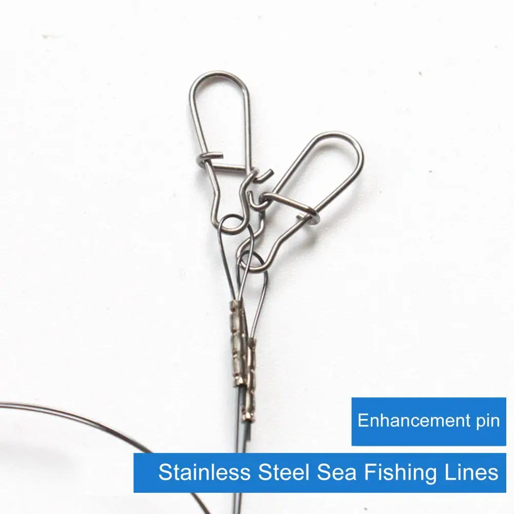 Sea Fishing Lines 2Pcs Useful with Pin Ring Lightweight  Stainless Steel Fishing Lines Fishing Tackle