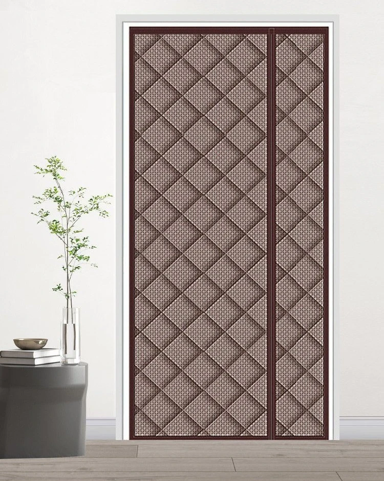 Winter Side Open Quilted Keep Warm Door Screen Curtain Thicken Windproof Partition Door Cover Magnetic No Punching Door Curtain