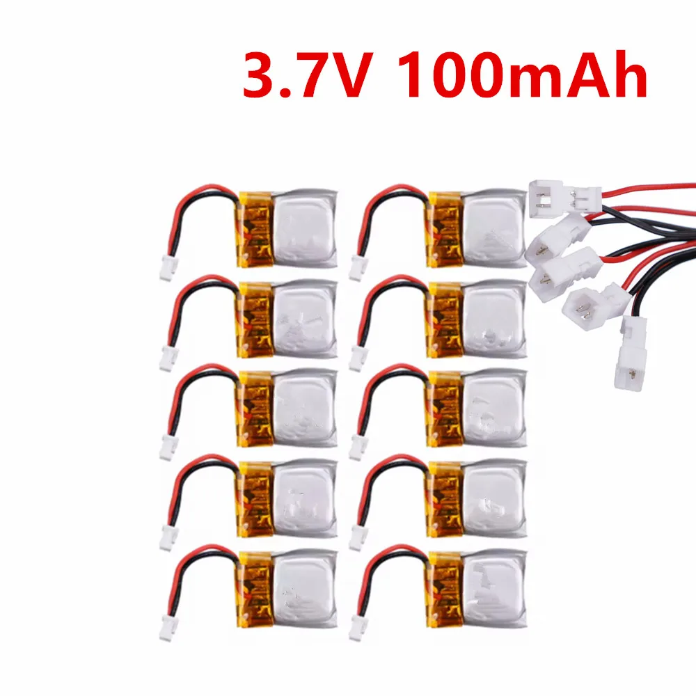 Image of 3,7V 100mAh Li-Po-Akku für Hubsan Q4 Wltoys V272 Mini RC Quadcopter Drohnen-Akku 1,25mm Stecker
