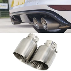 1 Pcs Matte Stainless Steel Car Exhaust Tip System Pipe Universal Exhaust Tip For VW GTI MK7 Golf7 Nozzle 60MM 63mm Muffler Tip