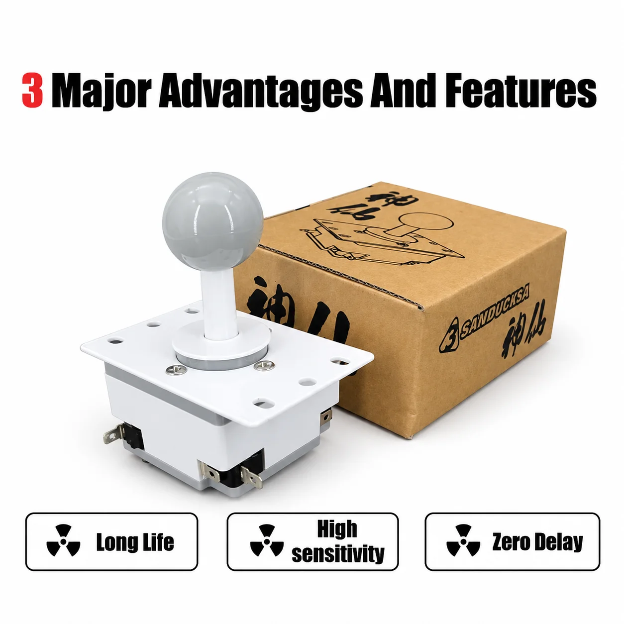Korean CROWN SHINSUN Arcade Fighting Joystick Lever for Game Machine Cabinet DIY Control Panel KOF Style Replacement