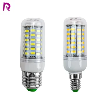 E27 E14 LED ランプ 220V LED 電球 SMD5730 ボンビージャ LED ライト 24 36 48 56 69 72leds ランパーダトウモロコシ電球シャンデリア家の照明用