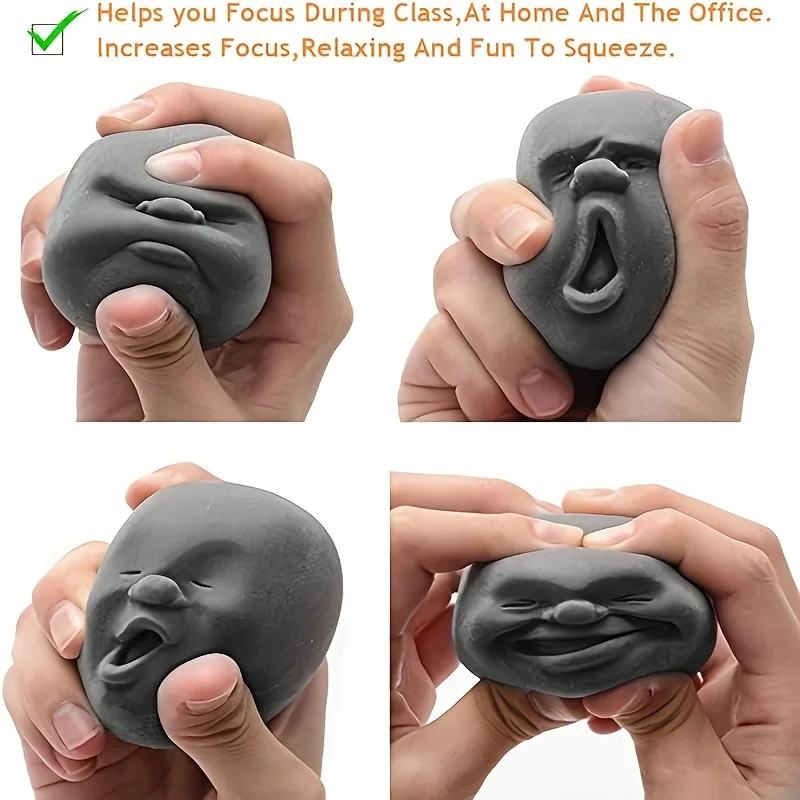 Funny Human Face Squeeze Vent Doll Antistress Ball Resin Stress Relief Toy Creative Adult Gift