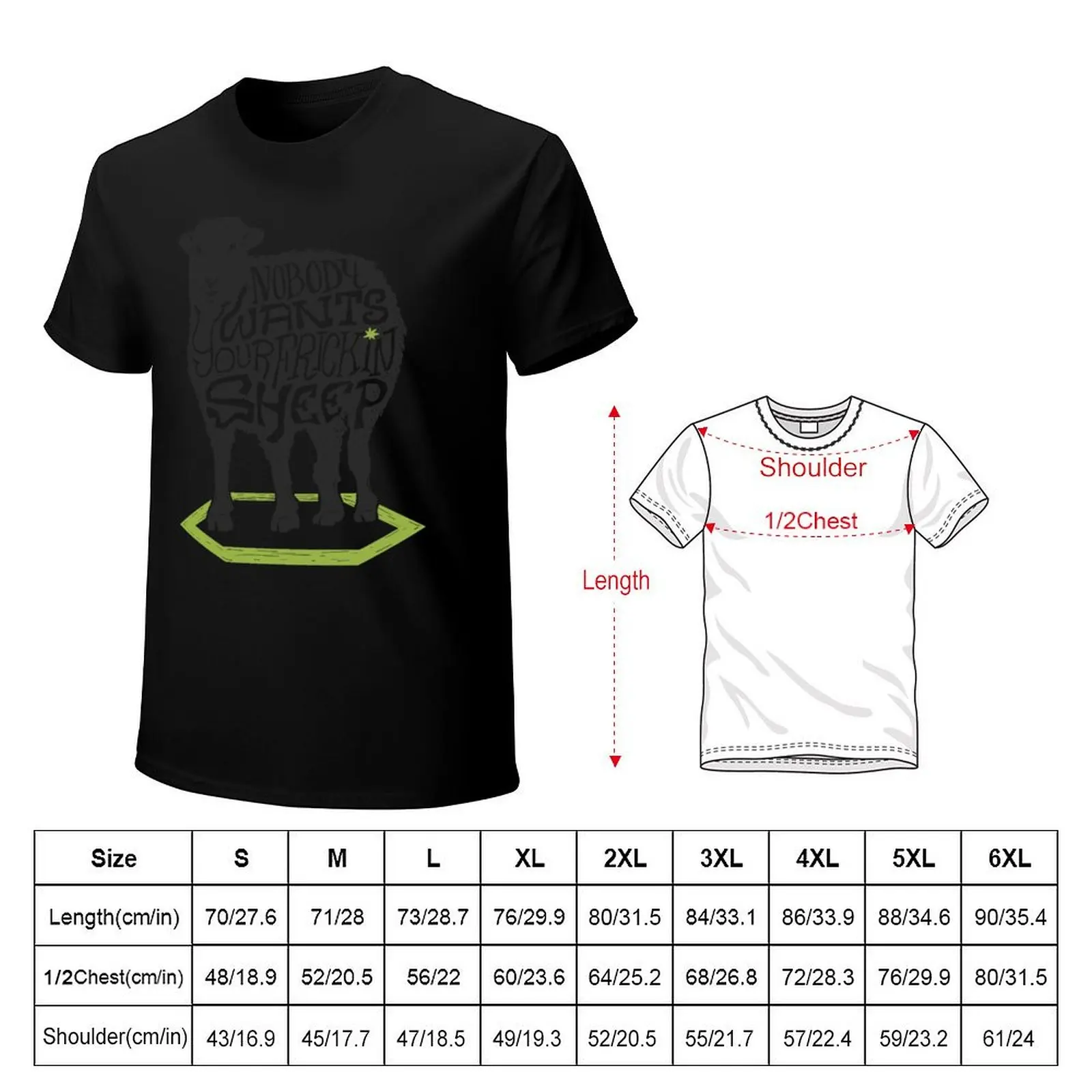 Nobody Wants Your Sheep (light) T-Shirt Street Art Print Tee Shirt