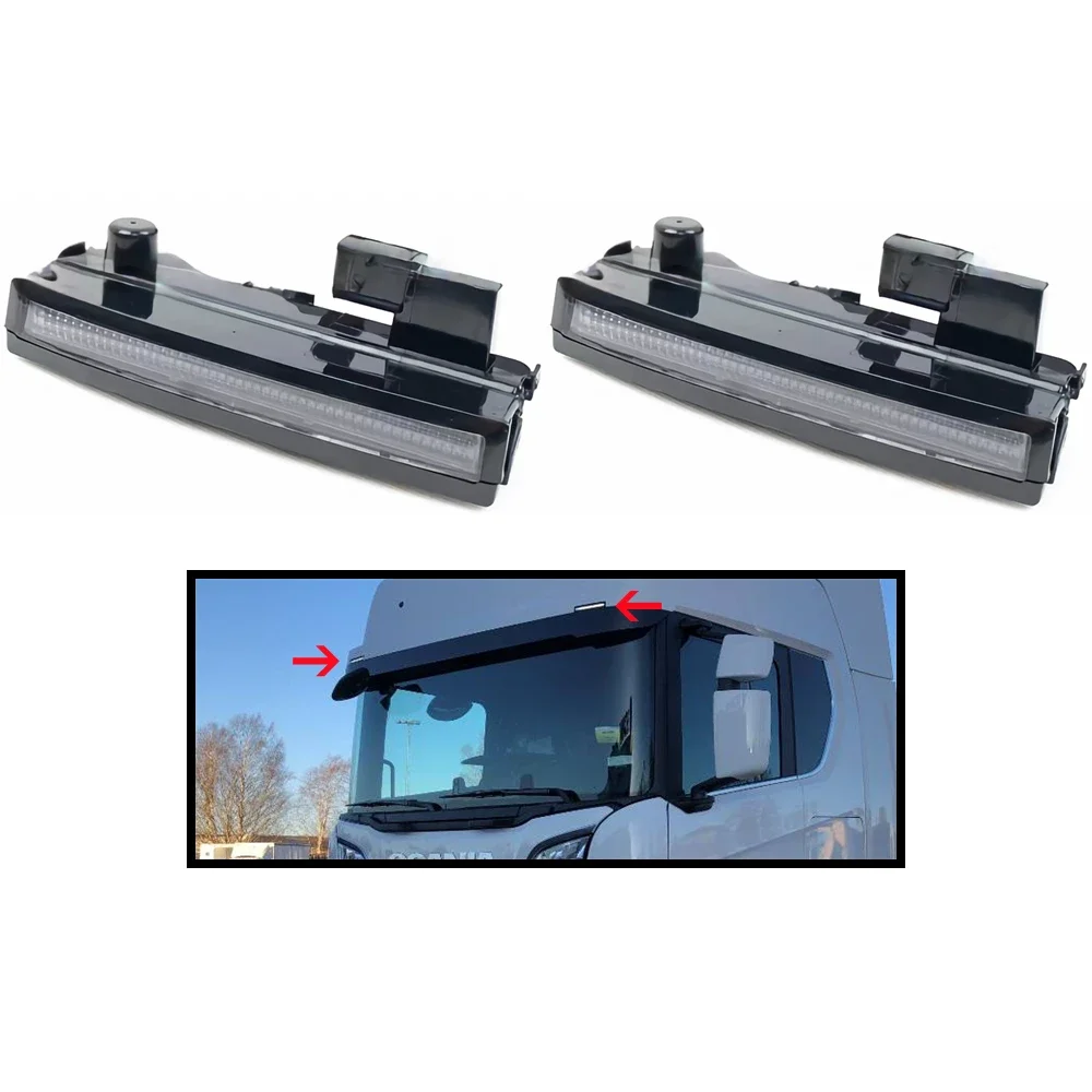 1PC SUNVISOR LIGHTS FOR SCANIA TRUCK R650 G500 S730 S500 P500 LED SUNVISOR LAMP WITH PLUG 24V OEM 2252794