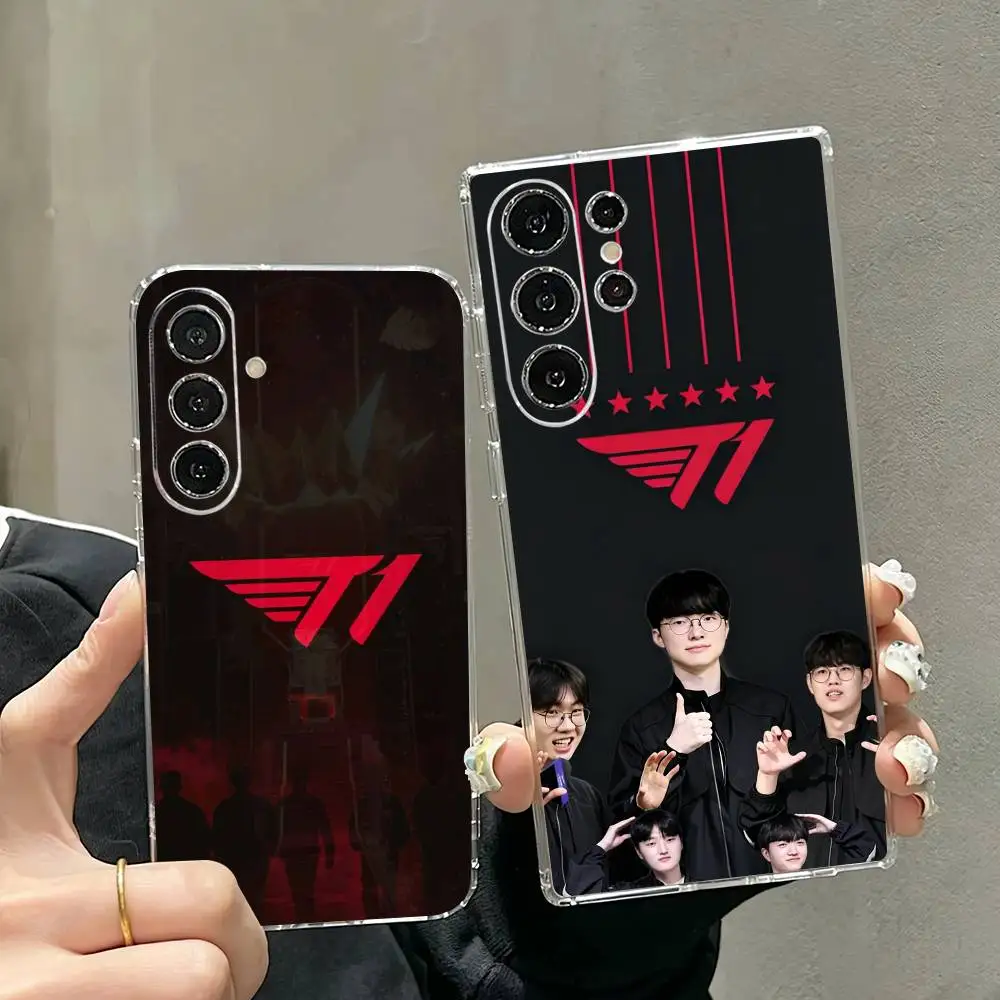 Cool t-T1 E-gaming Design  Phone Case For Samsung S25,S24,S21,S22,S23,S30,Ultra,S20,Plus,Fe Transparent