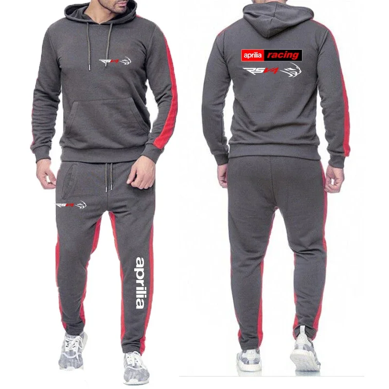 Stylish Aprilia Racing RSV4 2024 Men's Hooded Sweatshirt and Joggers Set