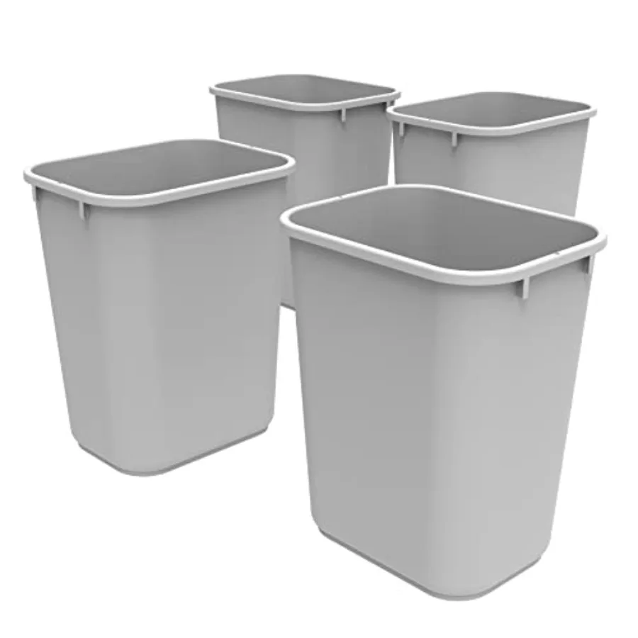 

Large/Tall Waste Basket Gray 15.5 x 11 x 20.75 Inches 4-Pack 00701C04C