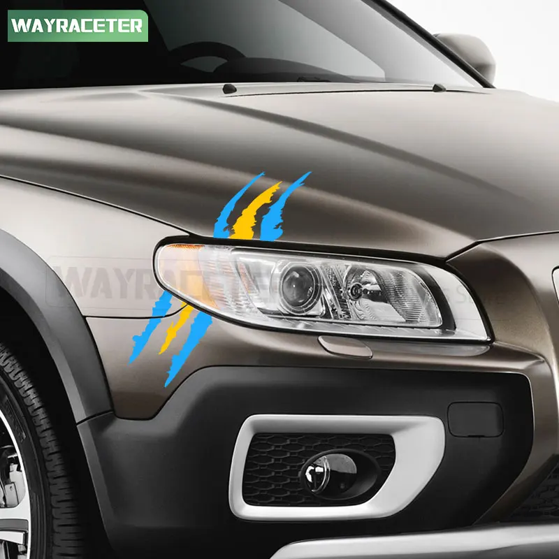 Sweden Flag Styling Creative Vinyl Decal Mirror Headlight Eyebrow Window Sticker For Volvo XC70 Cross Country Accessories