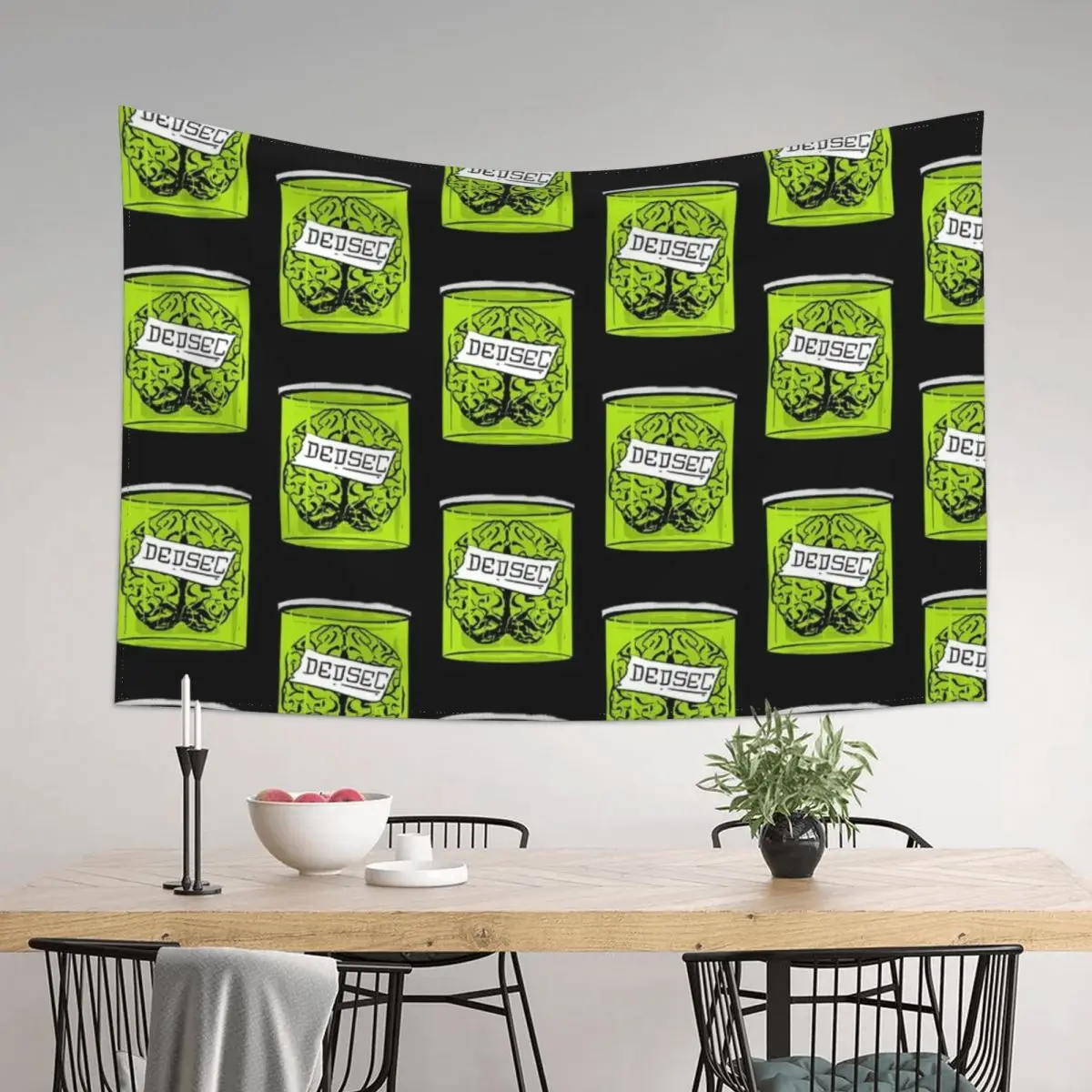

DedsecBrainLogo Tapestry Home Decorations Custom Decoration Home Aesthetic Decoration Tapestry