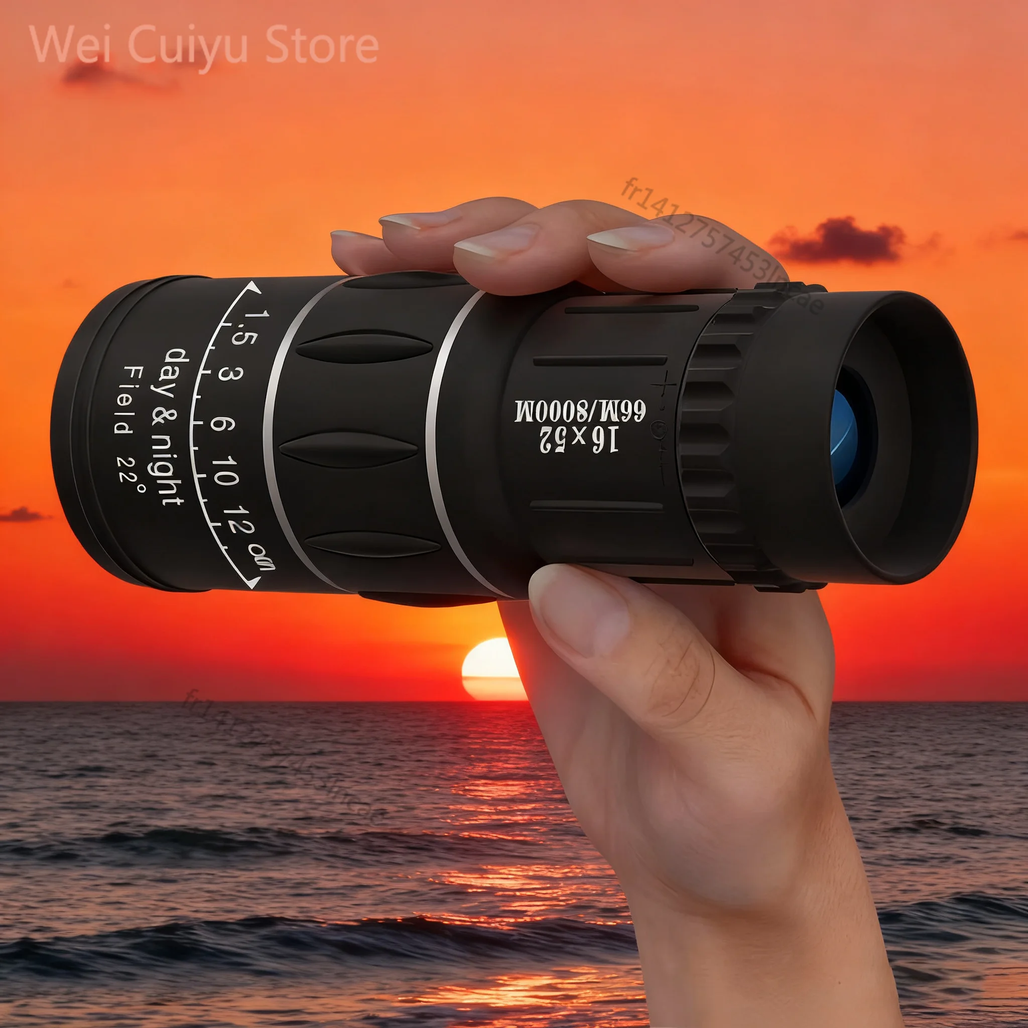 Télescope monoculaire haute puissance, lunette optique à double mise au point, longue portée à fort grossissement, monoculaire portable à vision claire avec lentille optique de qualité supérieure, adapté pour la chasse en extérieur, l'observation des oiseaux, les voyages, la randonnée, les concerts, l'observation touristique