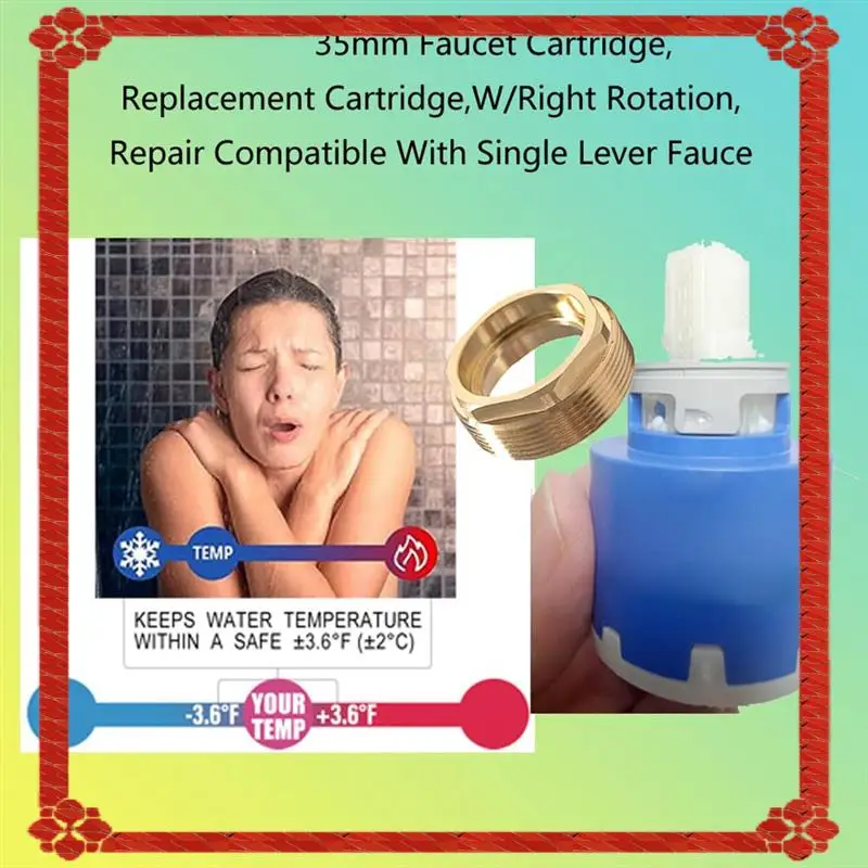 24-Hour Delivery NKJ35A 35Mm Replacement Cartridge For Faucet W/Right Rotation, Repair Kit For Single Lever Faucet