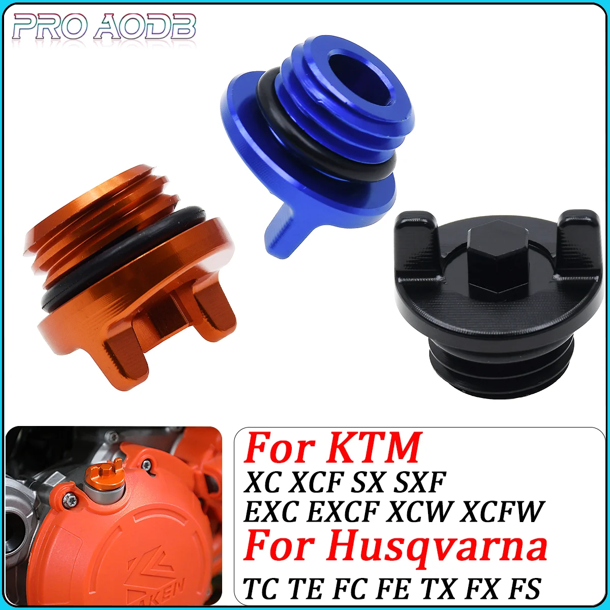 

Motocross Engine Oil Filler Plug Cap Cover For Husqvarna TC TE TX FE FC FX FS 125 150 250 300 350 450 501 KTM GasGas 2014-2022