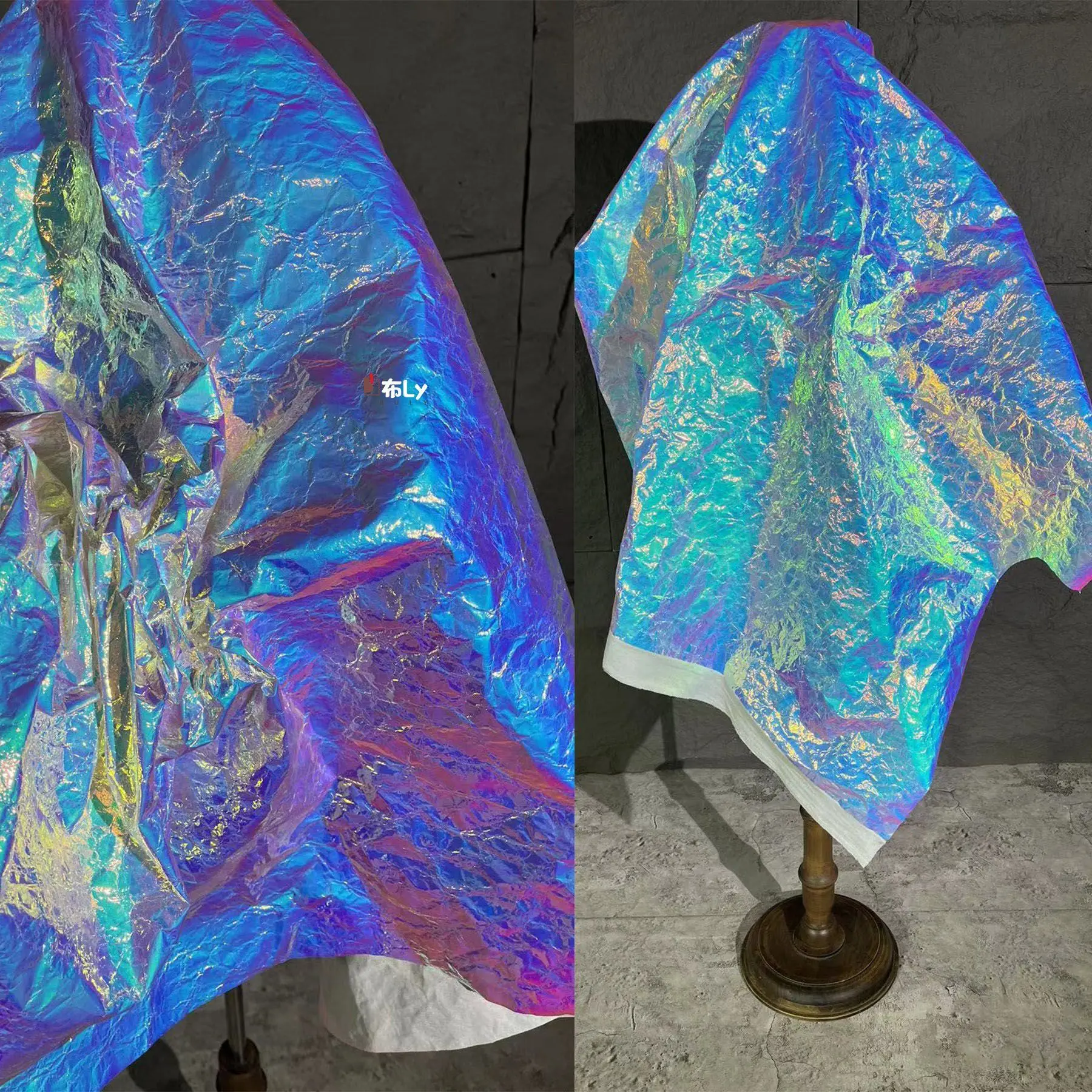 

Laser reflective magic, mirror tpu fluorescent creative fashion waterproof background fabric designer fabric