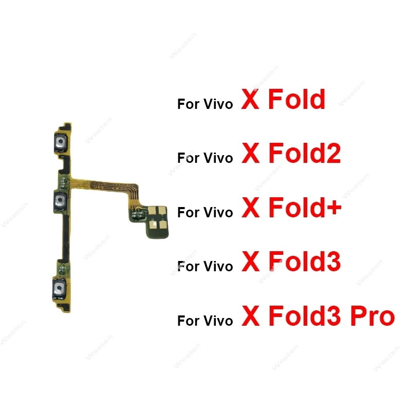 

Power Volume Flex For Vivo X Fold Fold 2 X Fold+ X Fold 3 X Fold3 Pro On OFF Power Volume Side Button Flex Cable Parts