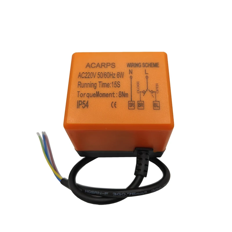 DN15-50 Elektrischer Kugelhahnantrieb, Drei-Draht-Zwei-Wege-Motorisierter Treiber, AC220V AC24V DC24V DC12V Motor – Detail 5